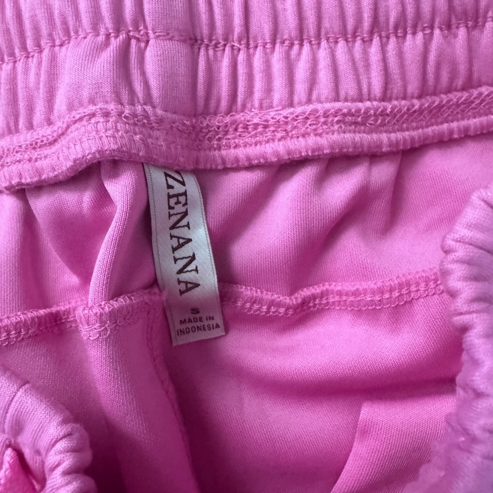 NWOT-Zenana Outfitters Pink 1/4 Zip Jacket & Track Pants Set-Small - Picture 6 of 7